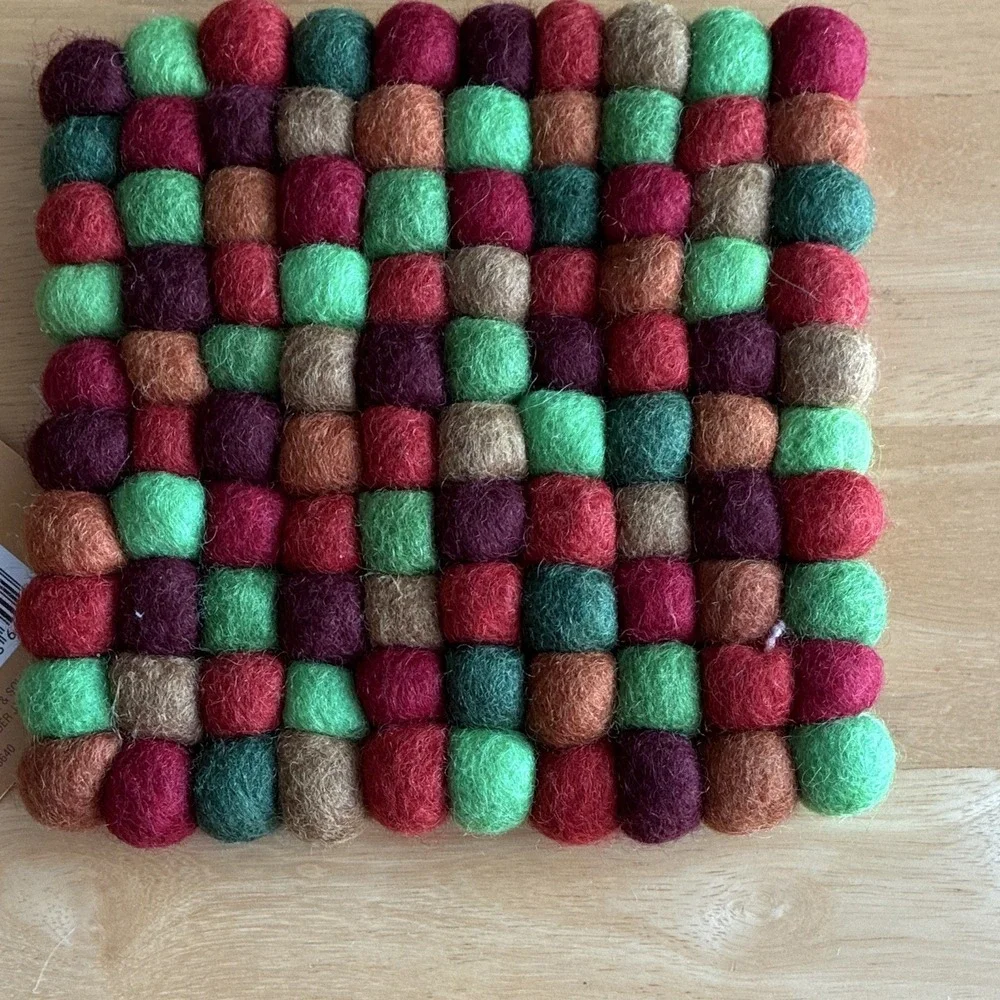 NWT Trader Joe's Handcrafted Felted Wool Trivet *Read